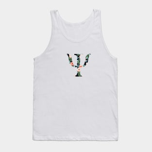 Psi Floral Greek Letter Tank Top